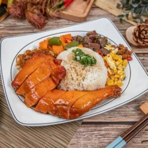 蜜汁烤雞腿飯
